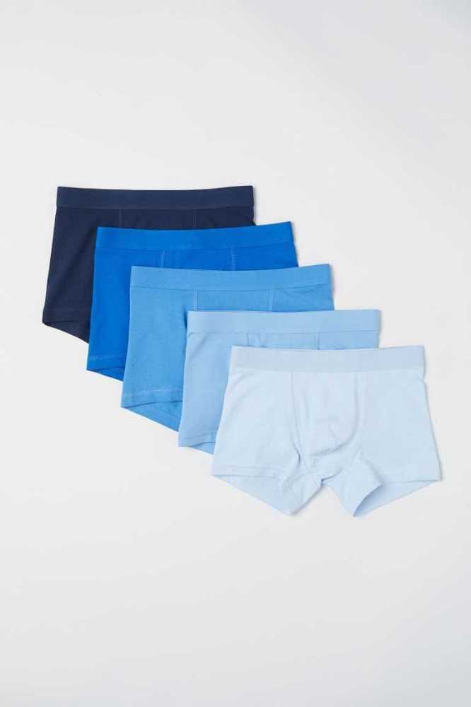 H&M 5-pack Boxer Kurze Hose Kinder Mintfarben Grün Blau | 3748-JMCXV