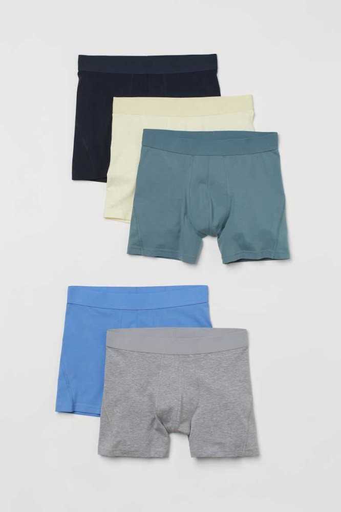 H&M 5-pack Boxer Shorts Unterwäsche Herren Weiß | 6097-WJTKA