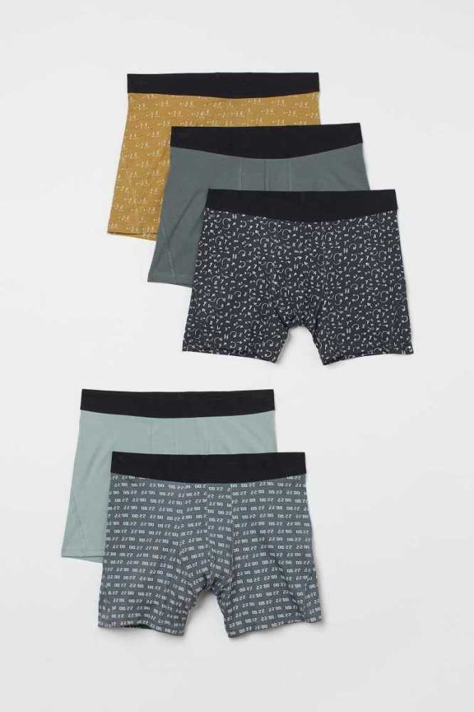 H&M 5-pack Boxer Shorts Unterwäsche Herren Dunkelgrau | 8923-TFUYB