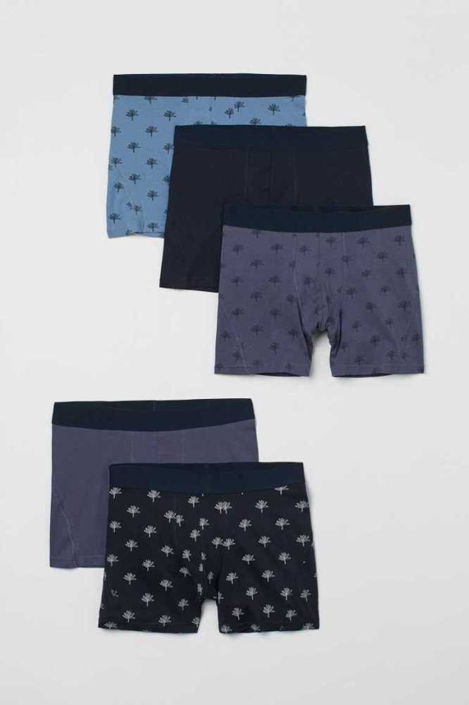 H&M 5-pack Boxer Shorts Unterwäsche Herren Dunkelgrau | 8923-TFUYB