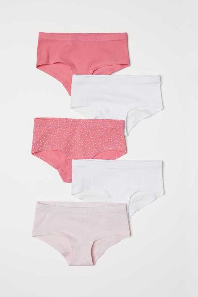 H&M 5-pack Hipster Briefs Unterwäsche Kinder Rosa | 2843-IVLET