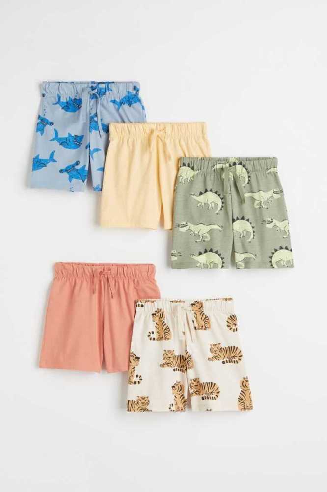 H&M 5-pack Jersey Kurze Hose Kinder Dunkelgrau | 7980-PUEAG