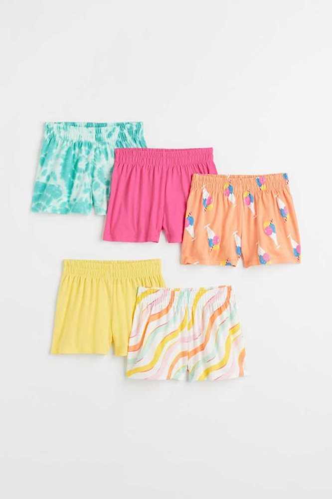 H&M 5-pack Jersey Kurze Hose Kinder Orange | 8794-FCAHZ