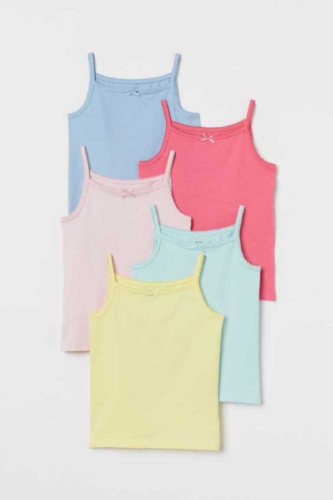 H&M 5-pack Jersey Tank Oberteile Kinder Helllila Hellrosa | 1352-KGVWO