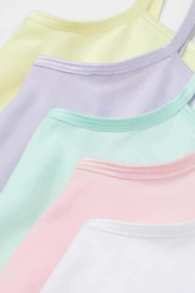 H&M 5-pack Jersey Tank Oberteile Kinder Dunkelrot Rosa | 3261-MDNQW