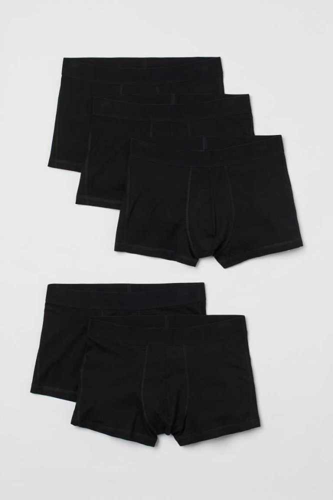 H&M 5-pack Kurzes Boxer Shorts Unterwäsche Herren Grau Schwarz | 1402-NJZIL