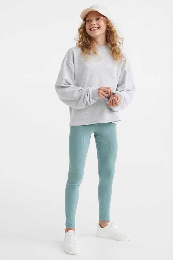 H&M 5-pack Leggings Kinder Türkis Dunkelgrau Blau | 2305-NYTWE