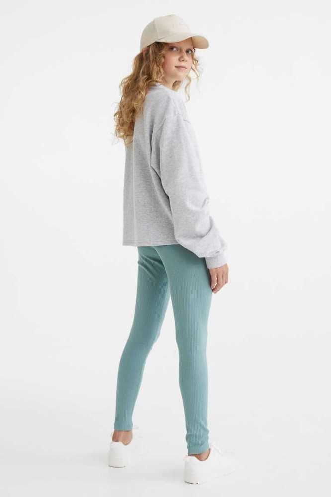 H&M 5-pack Leggings Kinder Türkis Dunkelgrau Blau | 2305-NYTWE