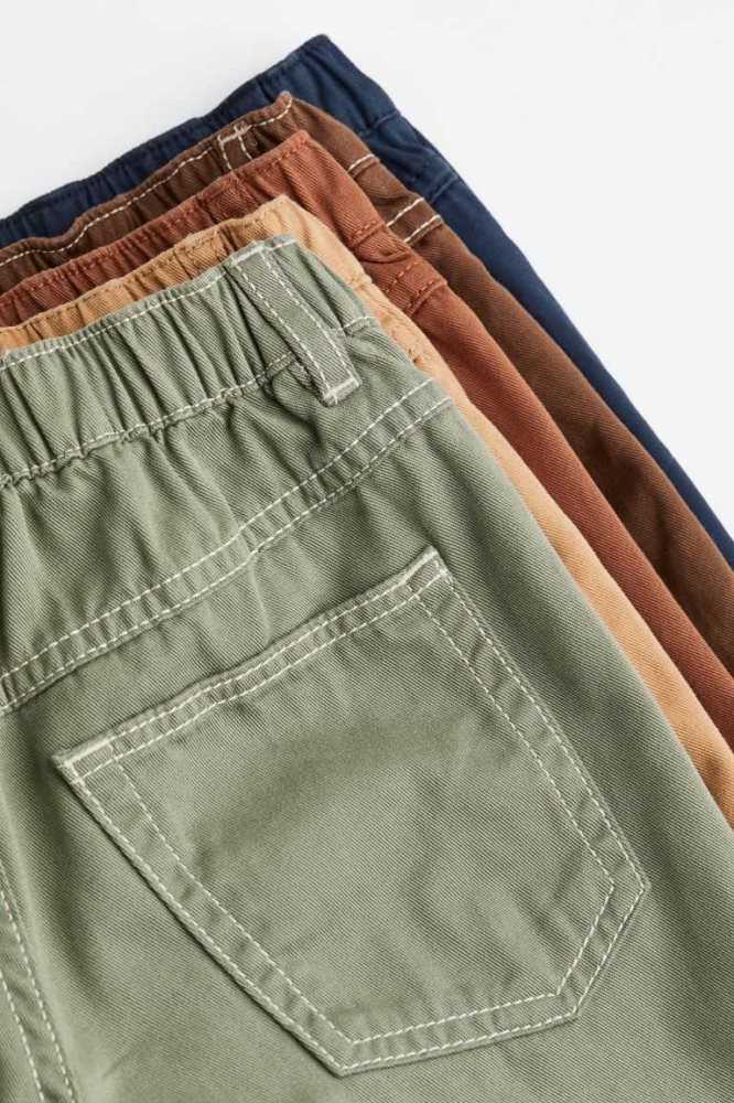 H&M 5-pack Relaxed Tapered Fit Hose Kinder Khaki Grün Beige | 6403-USWBH