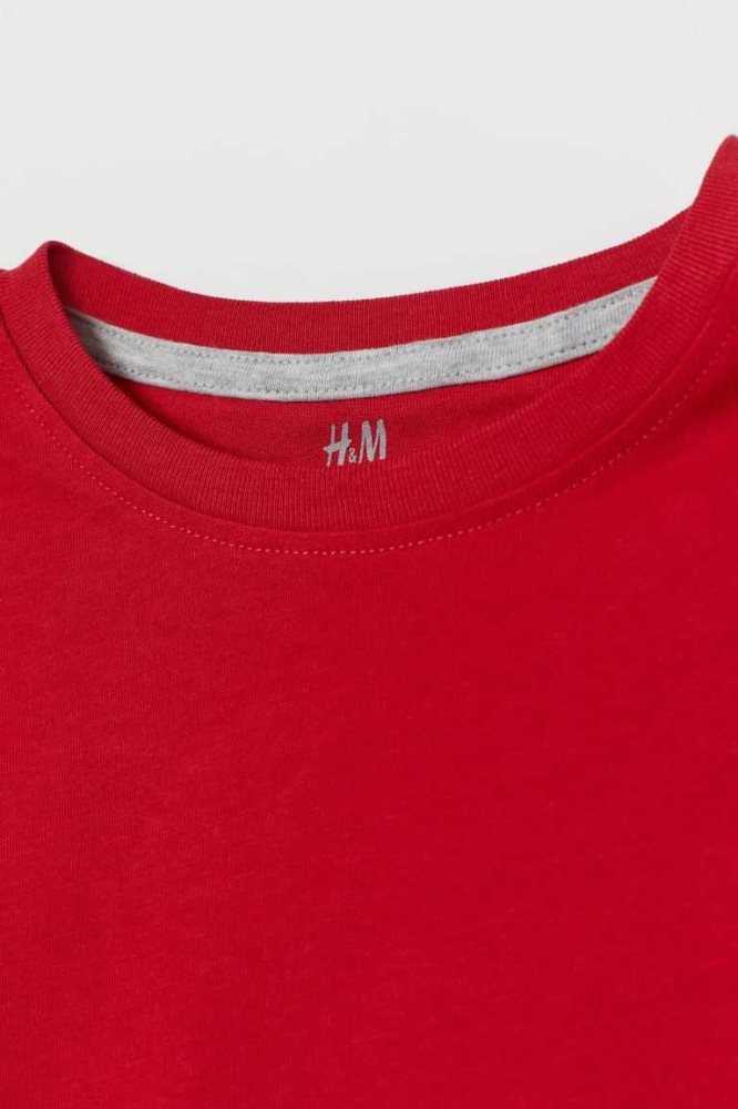 H&M 5-pack Shirts Jersey Kinder Dunkelblau Türkis Gelb | 9728-EUZYF