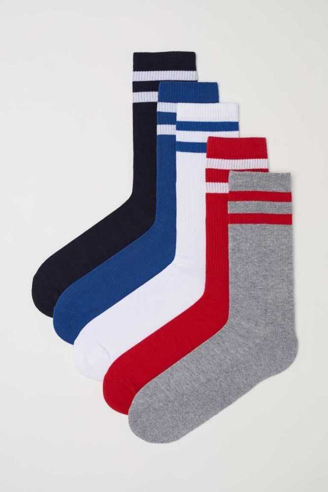 H&M 5-pack Socken Herren Schwarz | 9042-ARVUF