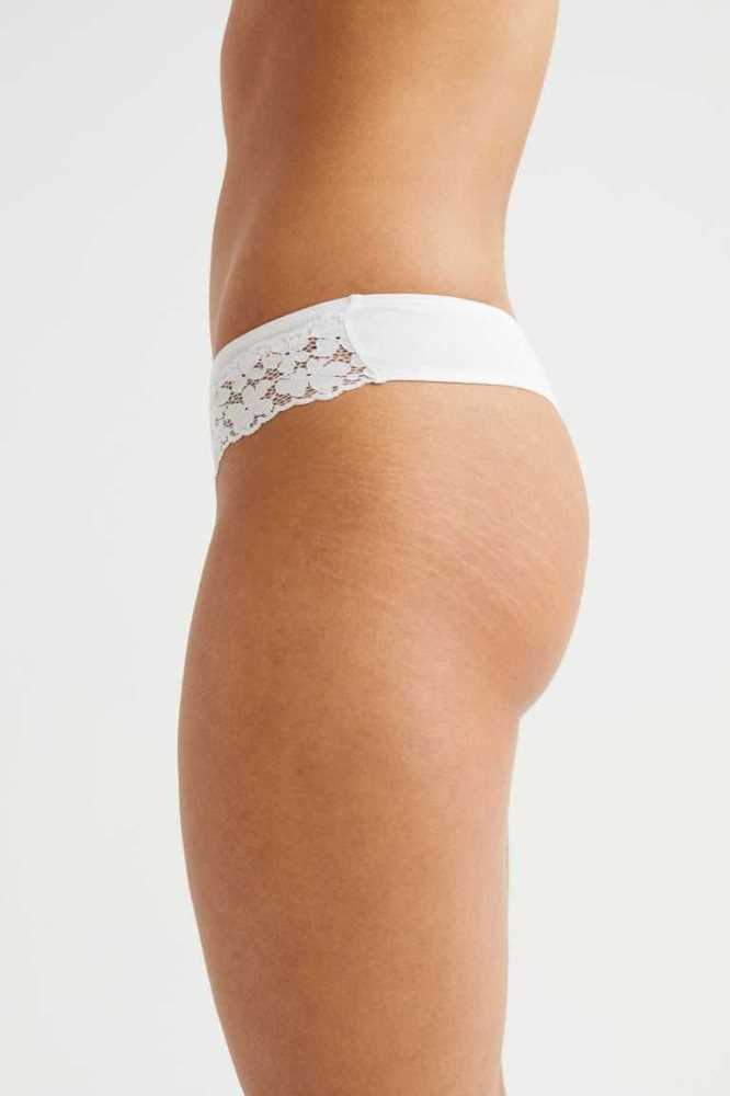 H&M 5-pack Tanga Briefs Unterwäsche Damen Hellblau Weiß | 3946-LAQCR