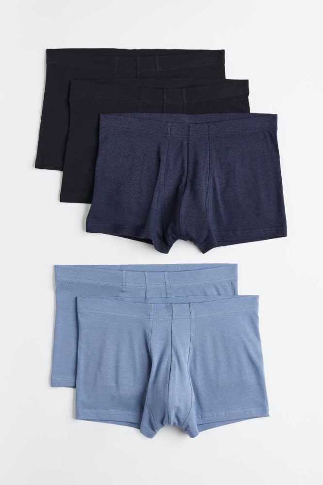 H&M 5-pack cotton short trunks Unterwäsche Herren Grau Schwarz | 1289-VXZUB