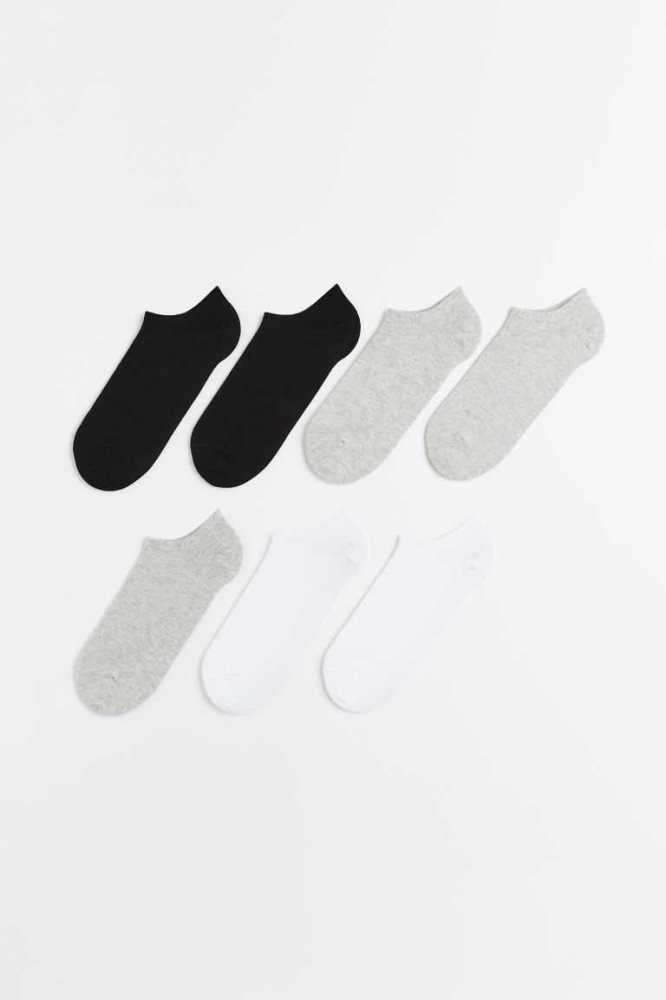 H&M 7-pack Ankle Socken Herren Weiß | 1528-XSQWR