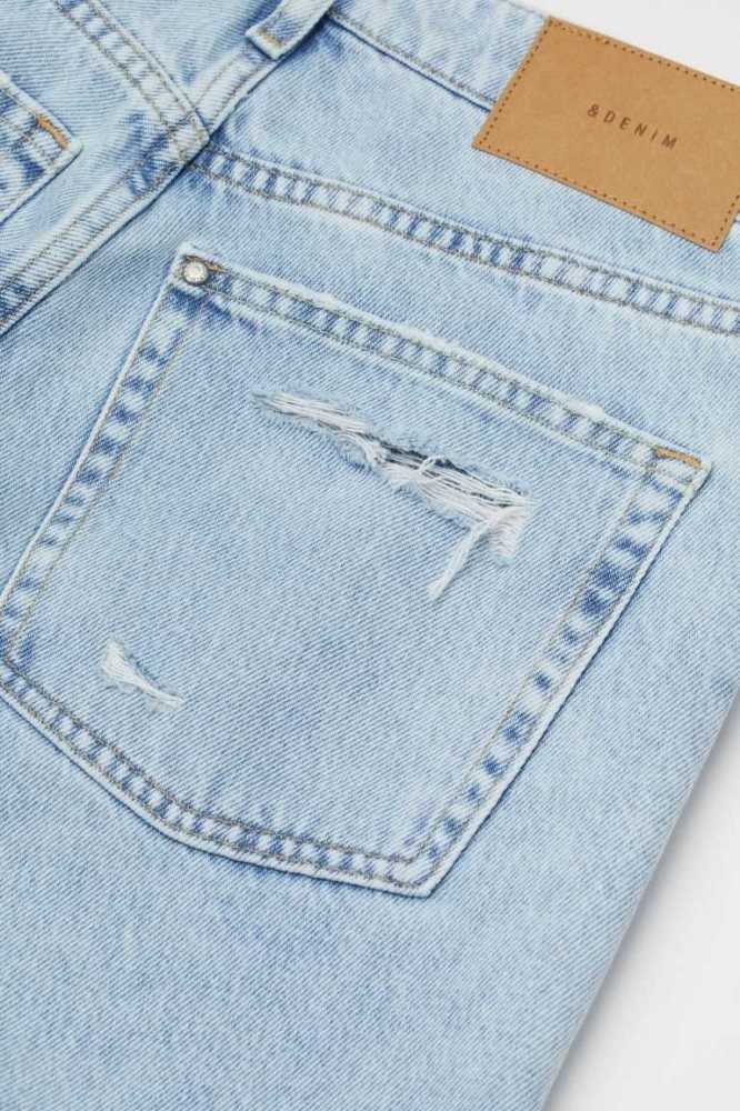 H&M 90s Boyfriend Jeans Damen Hellblau | 5017-GDWMK