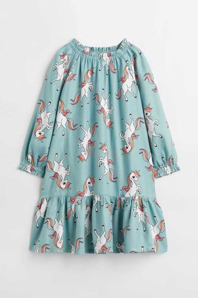 H&M A-line Kurzes Kleid Kinder Mehrfarbig | 2951-PZYXC