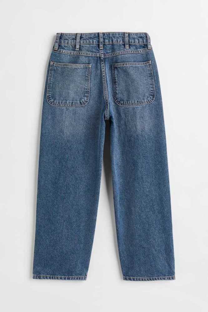 H&M Baggy Fit Jeans Kinder Blau | 2309-TLGUV