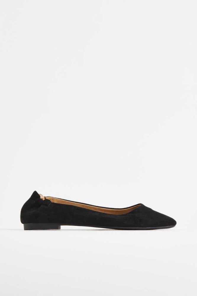 H&M Ballet Flache Schuhe Damen Schwarz | 0476-SXJRD