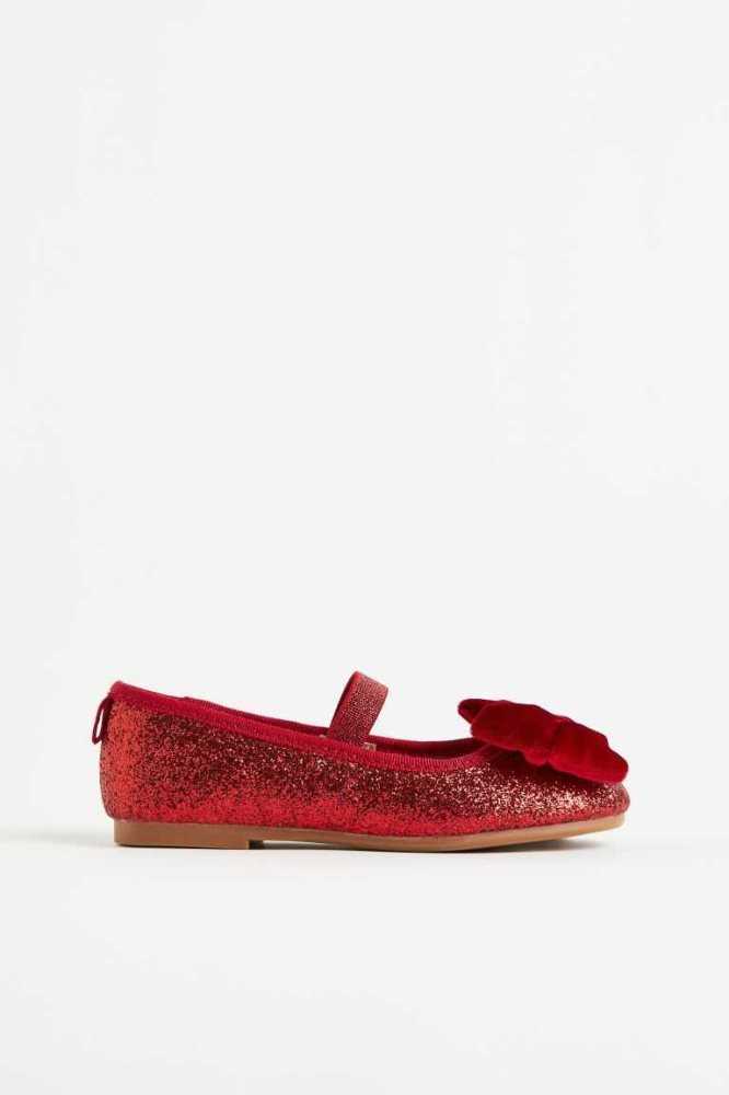 H&M Ballet Flache Schuhe Kinder Rot | 6503-OUMRQ