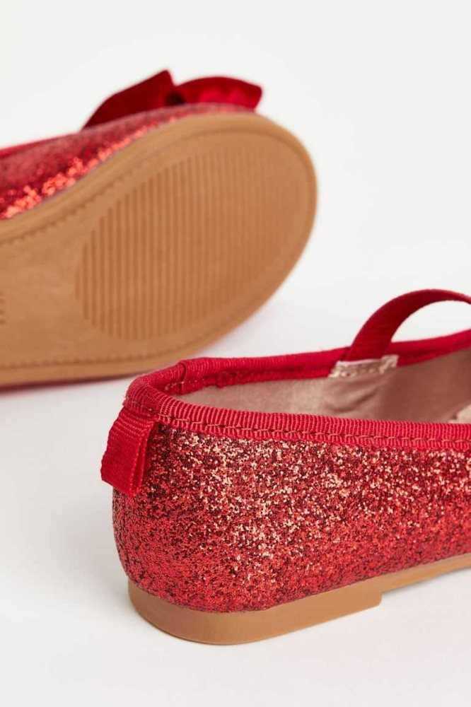 H&M Ballet Flache Schuhe Kinder Rot | 6503-OUMRQ