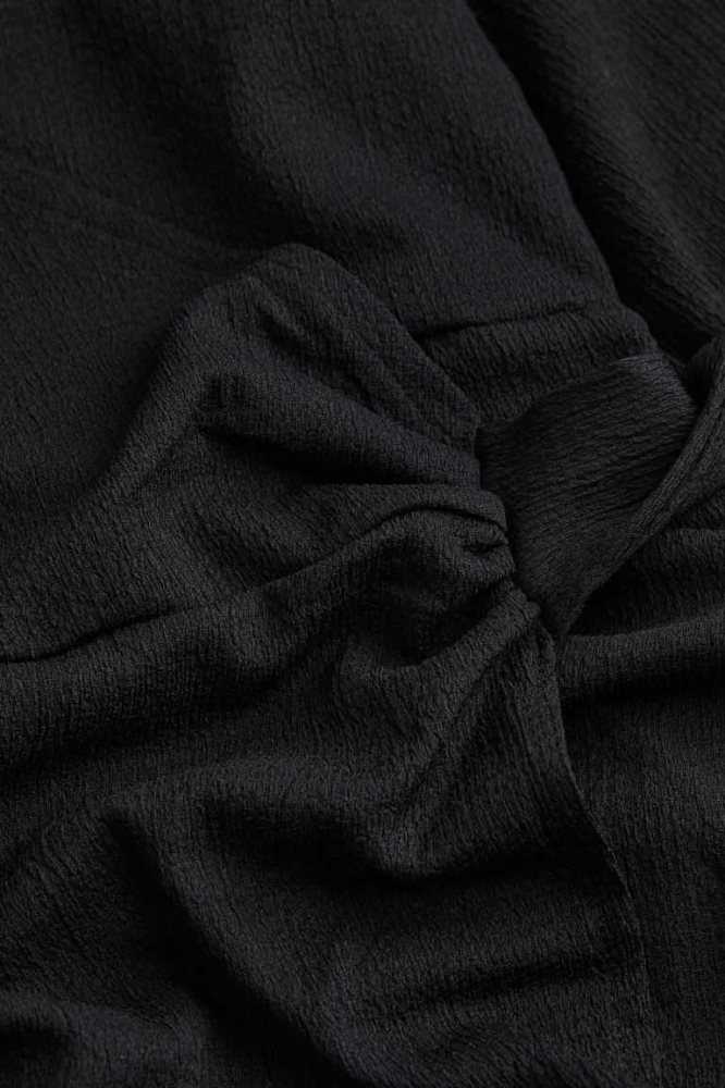 H&M Balloon-sleeved Wrap Kleider Damen Schwarz | 6140-NIOZV