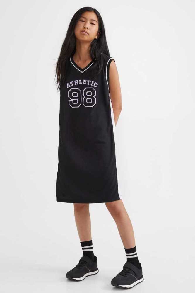 H&M Basketball Kleider Sportbekleidung Kinder Schwarz | 2863-JXGNU