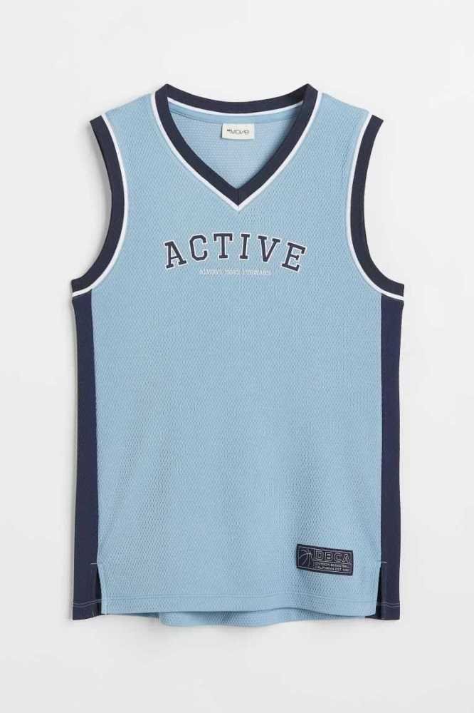 H&M Basketball Tank Top Sportbekleidung Kinder Hellblau | 1083-EBWOM