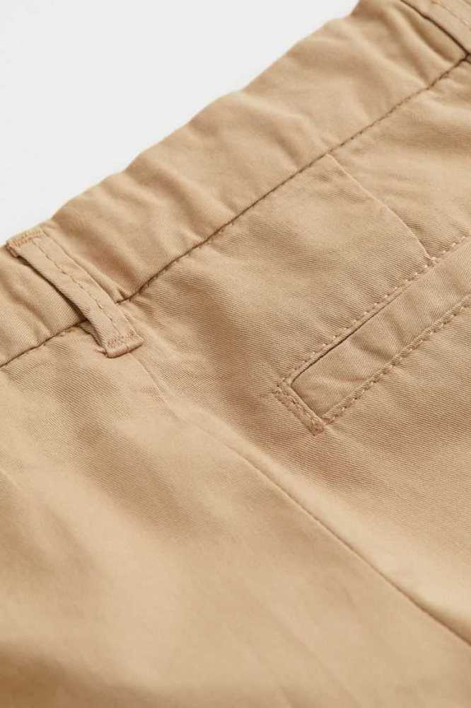 H&M Baumwoll Chino Kurze Hose Kinder Beige | 7210-OJGCL