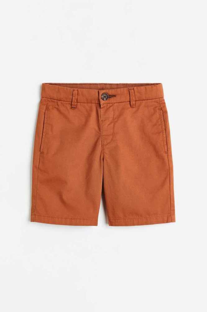 H&M Baumwoll Chino Kurze Hose Kinder Rot Orange | 0562-LICRA