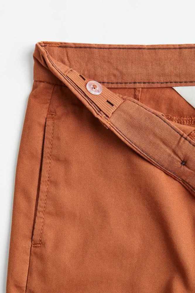 H&M Baumwoll Chino Kurze Hose Kinder Rot Orange | 0562-LICRA