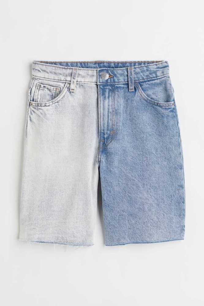 H&M Baumwoll Denim Bermuda Kurze Hose Kinder Blau | 2368-HTFJC