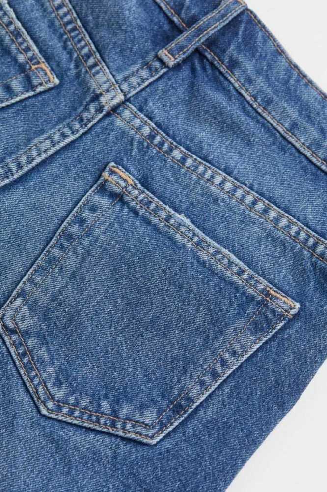 H&M Baumwoll Denim Bermuda Kurze Hose Kinder Blau Hellblau | 3174-FZNCL