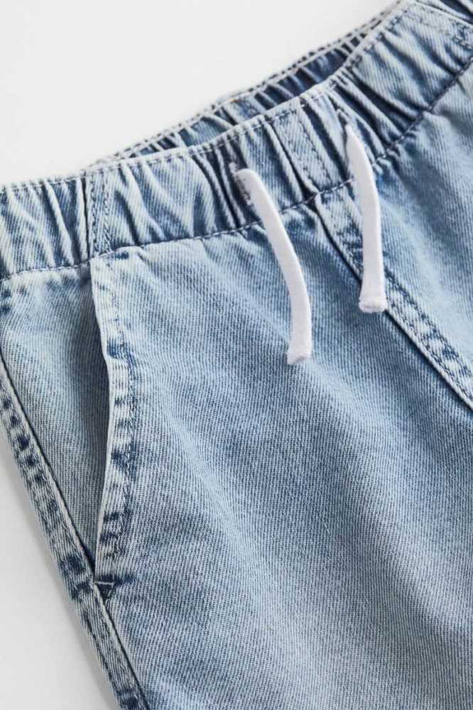 H&M Baumwoll Denim Kurze Hose Kinder Dunkelgrau | 3710-JYLQN