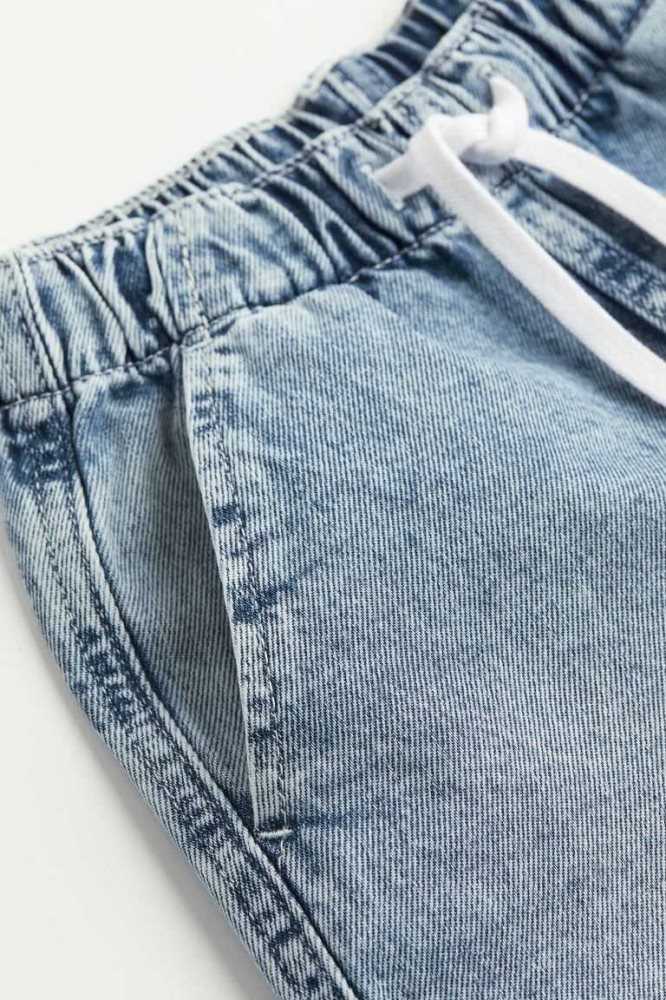 H&M Baumwoll Denim Pull-on Kurze Hose Kinder Hellblau | 1365-QGVUE