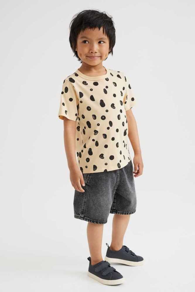 H&M Baumwoll Hemd Kinder Hellgelb | 1634-QYXJA