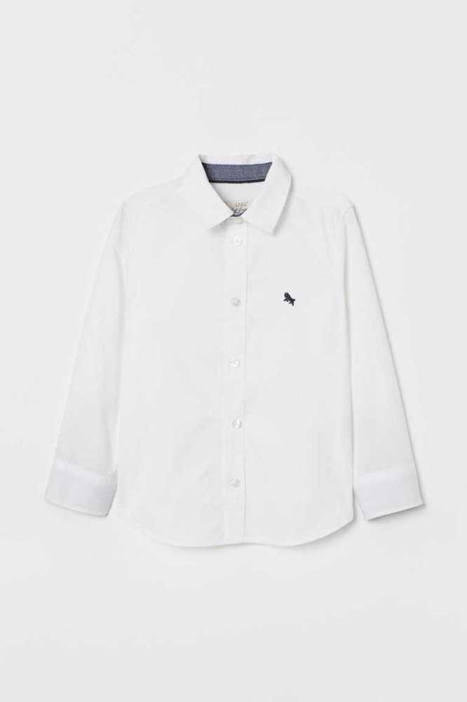 H&M Baumwoll Hemd Kinder Mintfarben Grün | 7648-ENOXK