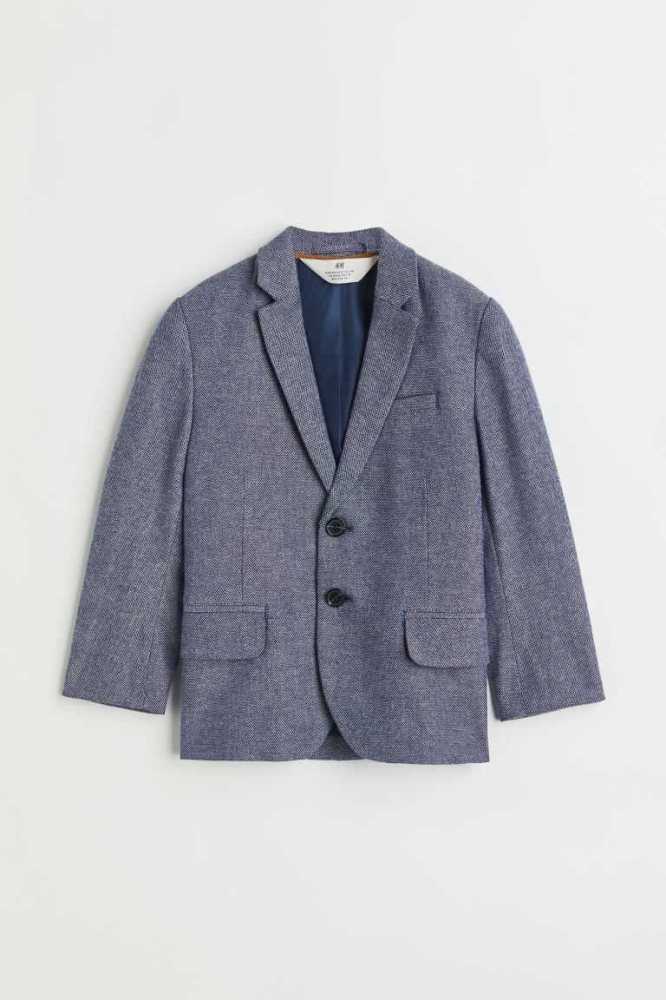 H&M Baumwoll Jacke Kinder Navy Blau | 3962-IGUVD