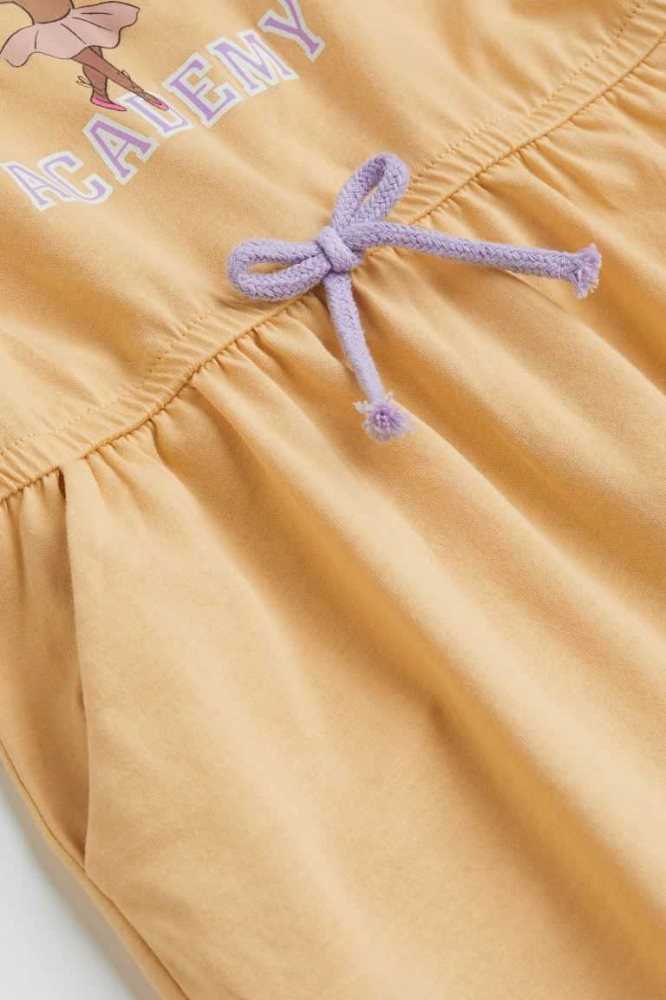 H&M Baumwoll Jersey Kurzes Kleid Kinder Hellrosa | 0781-ZKAOB