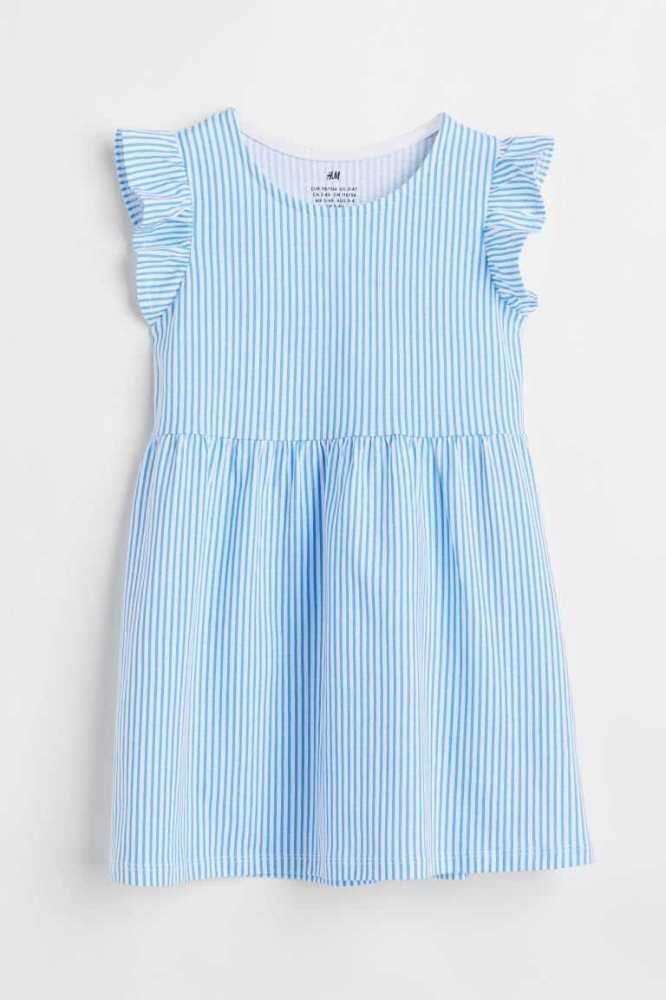 H&M Baumwoll Jersey Kurzes Kleid Kinder Helllila | 7831-DGIYO