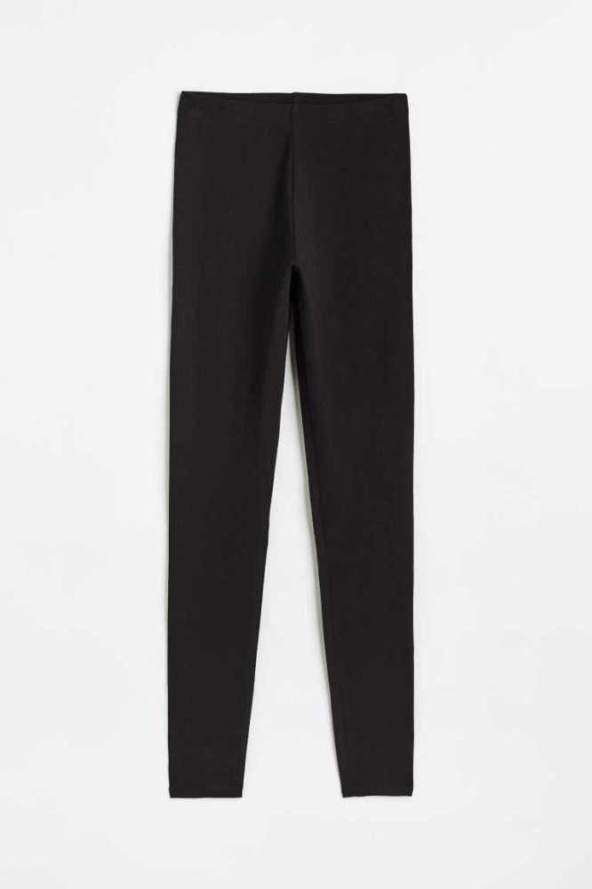 H&M Baumwoll Jersey Leggings Hose Damen Dunkelbraun | 3895-SIECF