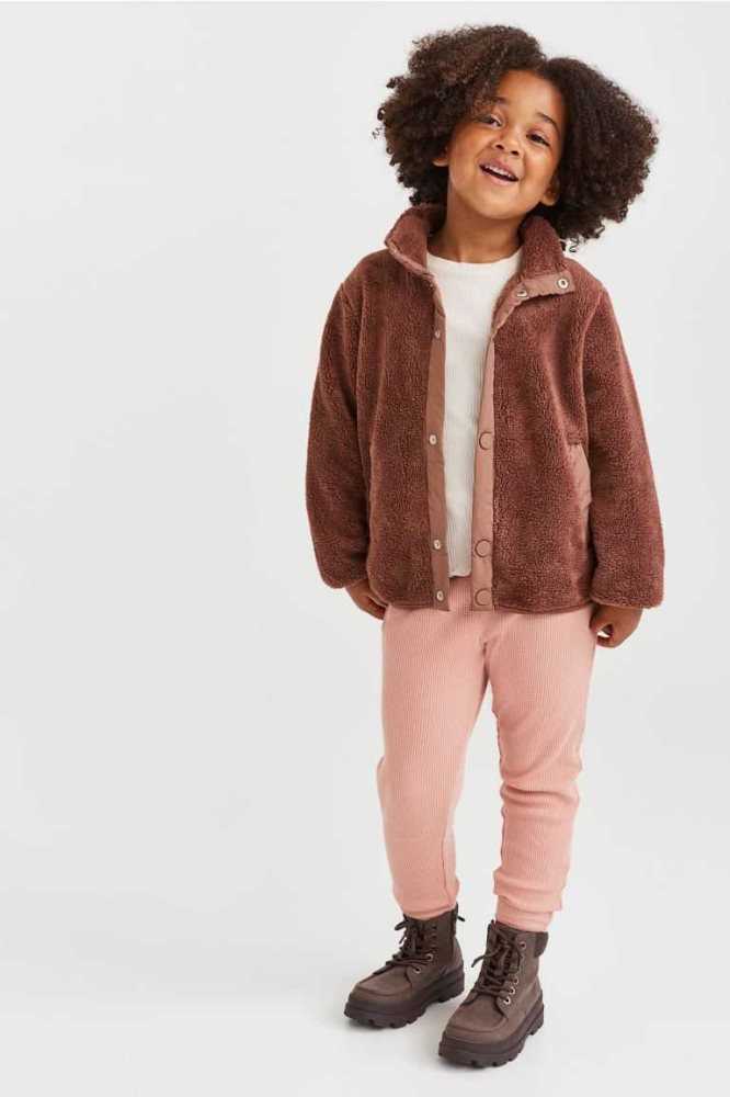 H&M Baumwoll Joggers Jersey Kinder Grau | 8369-LDEIX