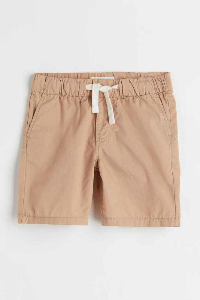 H&M Baumwoll Kurze Hose Kinder Beige | 0782-MLYJB