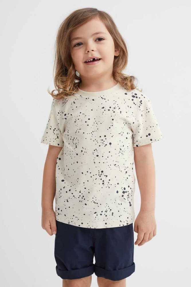 H&M Baumwoll Kurze Hose Kinder Beige | 0782-MLYJB