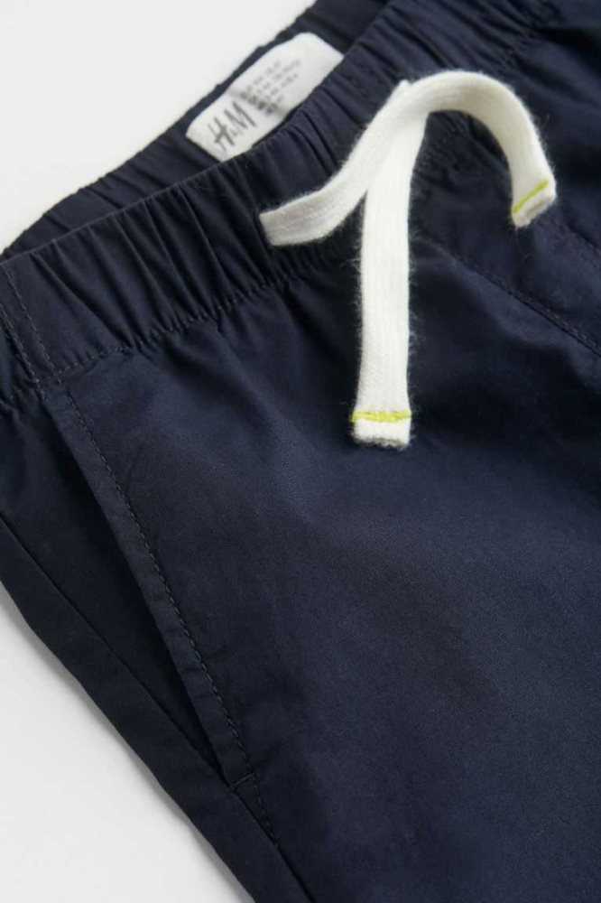 H&M Baumwoll Kurze Hose Kinder Blau | 3561-JIDLH