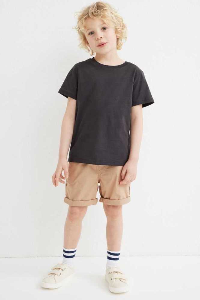 H&M Baumwoll Kurze Hose Kinder Helltürkis | 6581-UQXZI