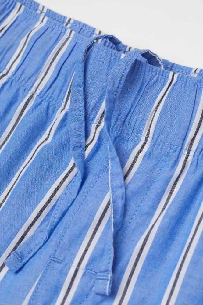 H&M Baumwoll Pajama Pants Loungewear Herren Blau | 0165-KTFZN