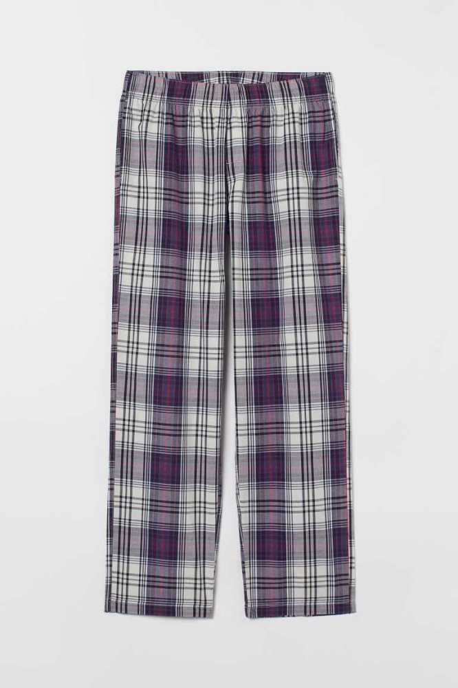 H&M Baumwoll Pajama Pants Loungewear Herren Blau | 0165-KTFZN