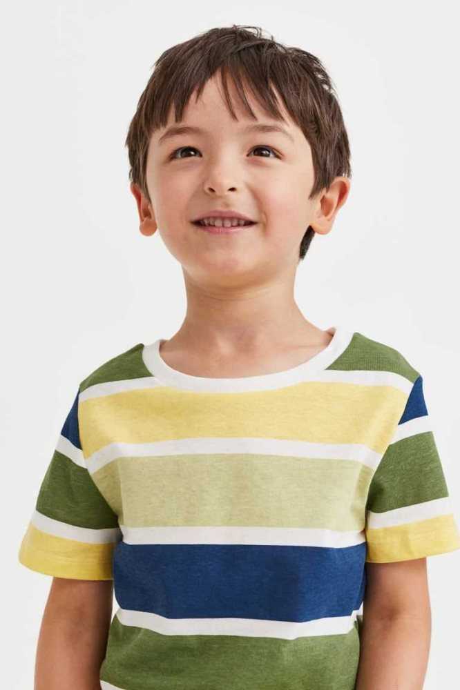 H&M Baumwoll T-shirt Jersey Kinder Grün | 5360-JXYSV