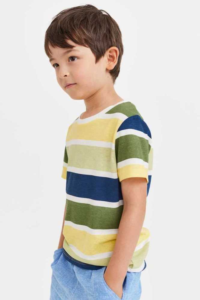 H&M Baumwoll T-shirt Jersey Kinder Grün | 5360-JXYSV