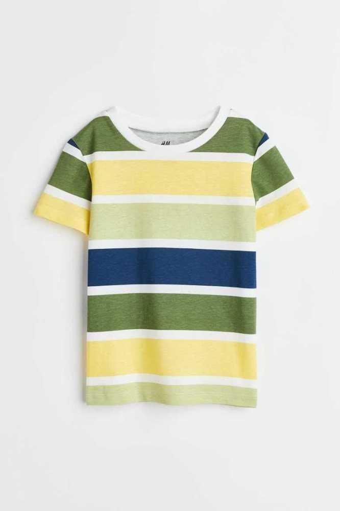 H&M Baumwoll T-shirt Jersey Kinder Grün | 5360-JXYSV